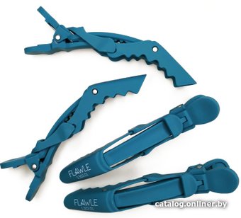 Зажим для волос Flawle Rubberized 1.302.01 (темно-зеленый)