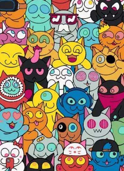 

Картина по номерам PaintLine Граффити коты PL-00308