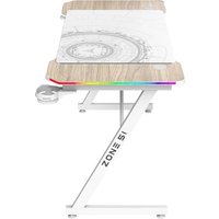 Геймерский стол Zone51 Trine 120 RGB Wood/White