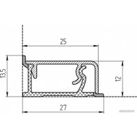 Плинтус Rehau Квадро (алюминий)