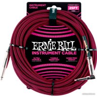 Гитарный кабель Ernie Ball P06062 6.3 мм - 6.3 мм (7.62 м, черный/красный)