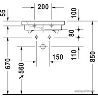 Умывальник Duravit 2nd Floor 50x40 (0790500000)