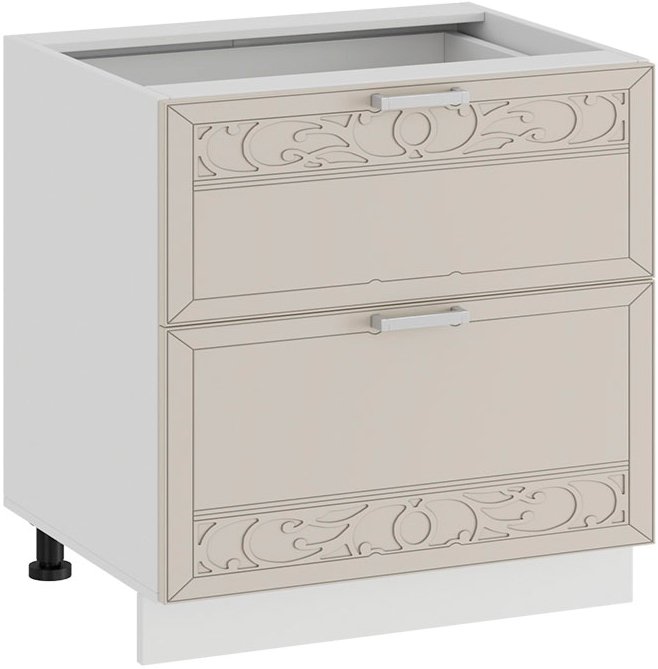 

Шкаф напольный Трия Долорес 1Н6Я2 (белый/крем)