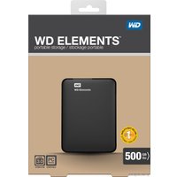 Внешний накопитель WD Elements Portable 500GB (WDBUZG5000ABK)