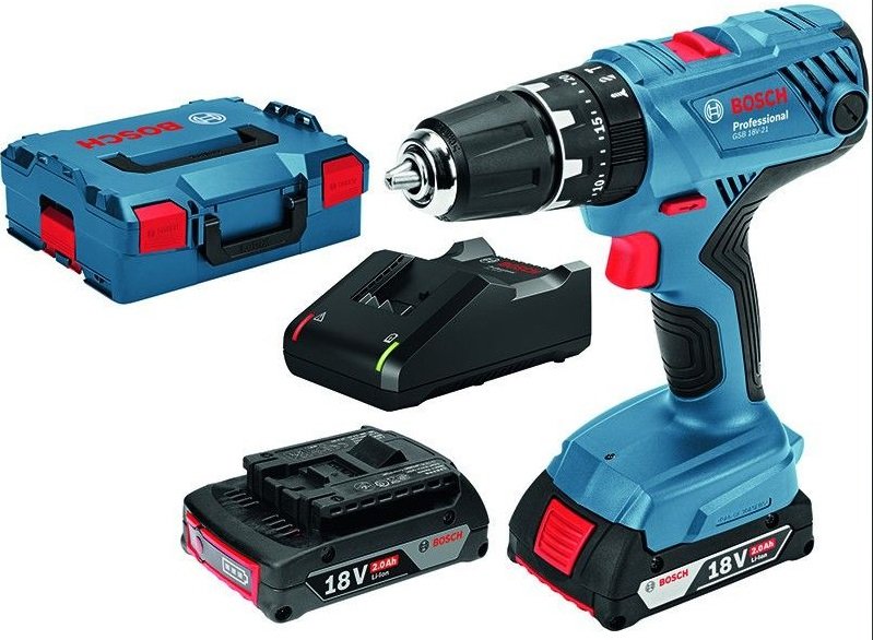 

Ударная дрель-шуруповерт Bosch GSB 18V-21 Professional 06019H1109 (с 2-мя АКБ, кейс)