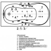 Ванна Aquatek Мартиника 180x90 (с каркасом, слив слева)