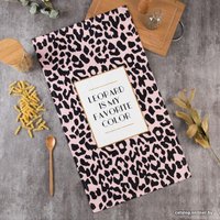 Полотенце Этель Leopard 5423079 (розовый/черный)