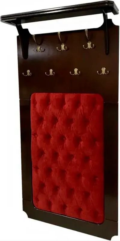 

Вешалка для одежды Висан Патриция (Орех/Ткань бордовая)
