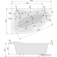 Ванна Poolspa Europa 165x105 L Smart 1 PHA4810ST1C0000