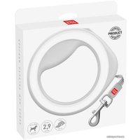 Поводок-рулетка Wau Dog 812715 (светло-серый/белый)