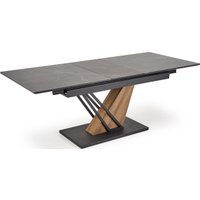 Кухонный стол Halmar Volant 160-200/90/76 (черный мрамор/дуб золотой)