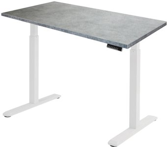 Стол с регулировкой высоты ErgoSmart Electric Desk 1360x800x36 мм (бетон Чикаго светло-серый/белый)