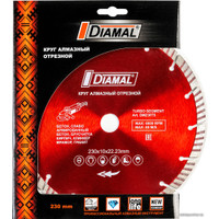 Отрезной диск алмазный  Diamal DM230TS