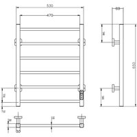 Полотенцесушитель Roxen Square BK-109SW-6T 11050-5365W (белый)