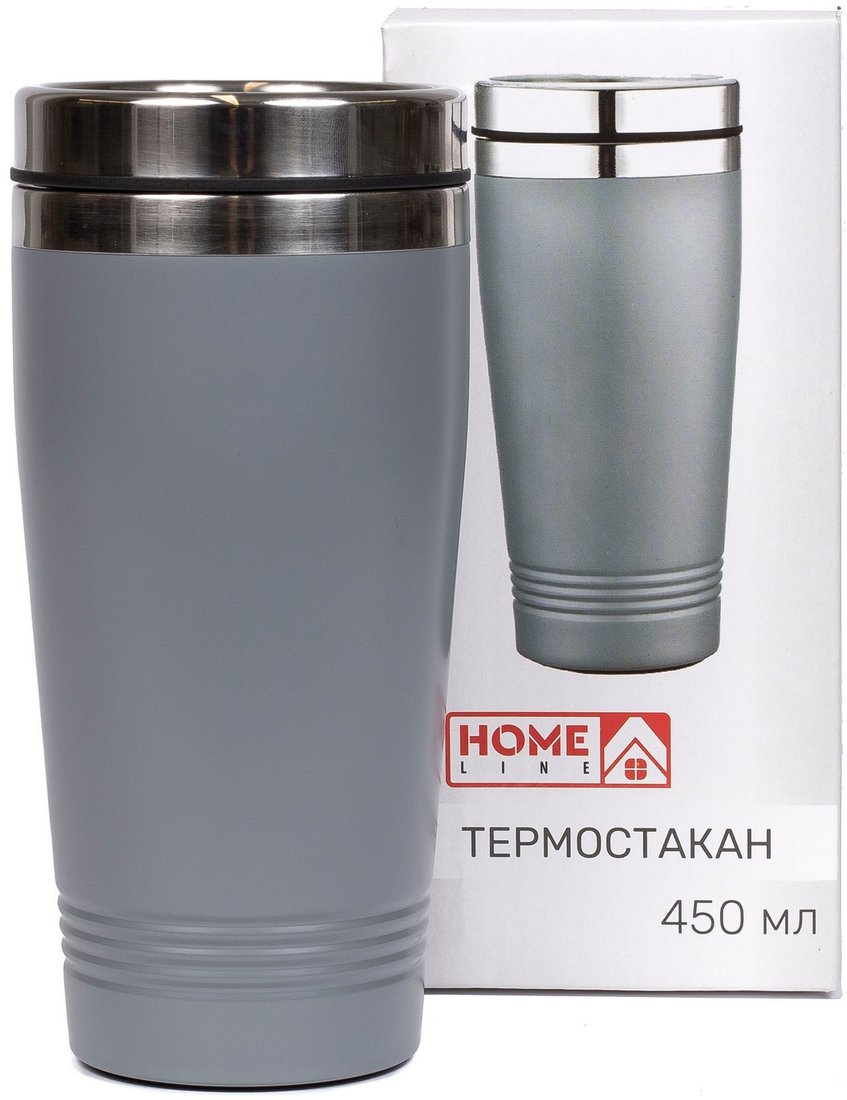 

Термокружка Home Line O2-450 450мл (серый)