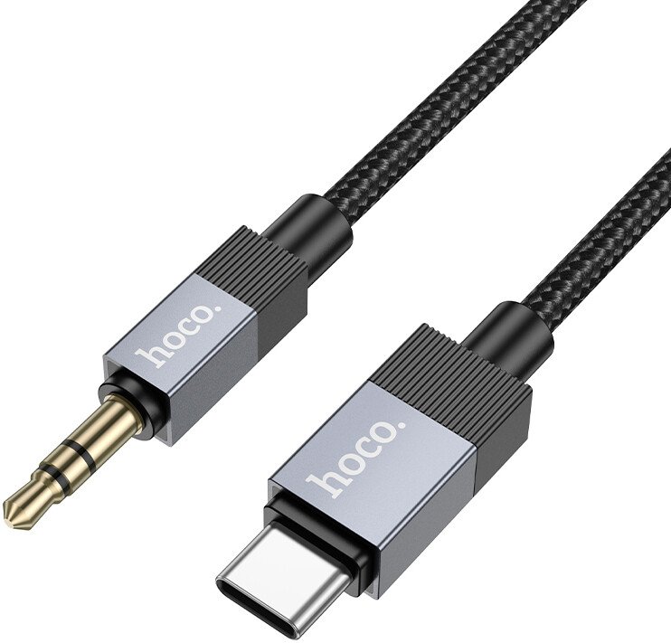 

Кабель Hoco UPA32B USB Type-C - 3.5 mm Jack (1 м, черный)