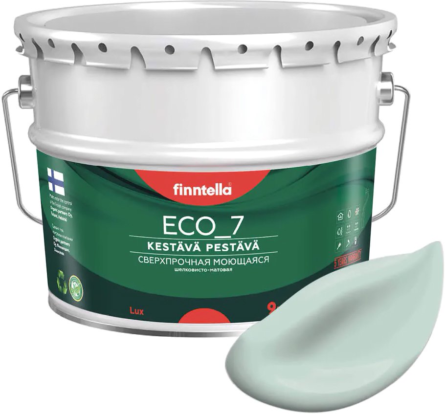 

Краска Finntella Eco 7 Paistaa F-09-2-9-FL038 9 л (бледно-бирюзовый)