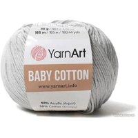 Пряжа для вязания Yarnart Baby Cotton 451 50 г 165 м (светло-серый)