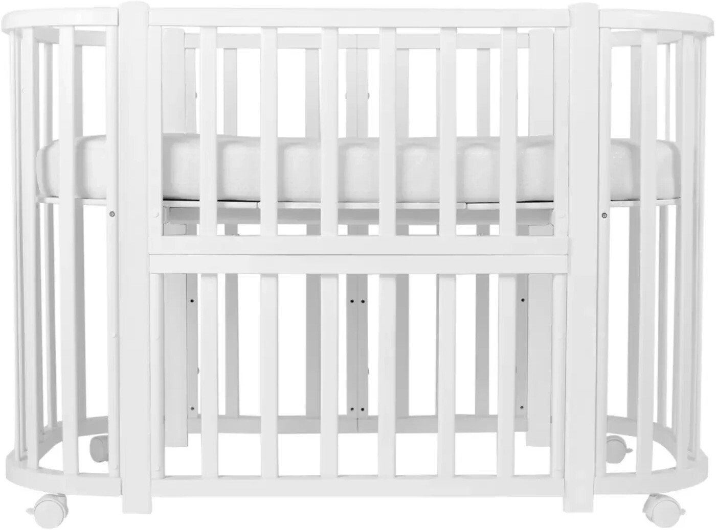 

Кроватка-трансформер Indigo Baby Lux 4 в 1 поперечный маятник (белый/белый)