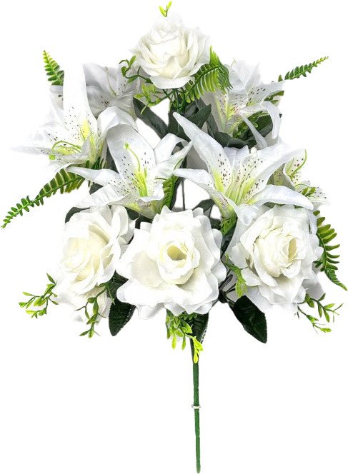 

Искусственный букет KlrBy Розы и лилии с добавками СН22мол