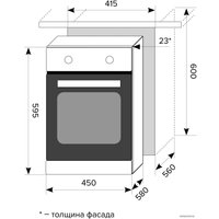 Электрический духовой шкаф LEX EDM 4570 BL