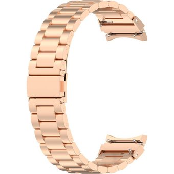 Браслет Rumi Heavy металлический для Samsung Galaxy Watch4/5/6 (20 мм, красное золото)