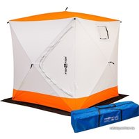 Палатка для зимней рыбалки Fish2Fish Куб в чехле (белый/оранжевый)