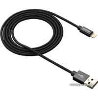 Кабель Canyon MFI-3 CNS-MFIC3PB USB Type-A - Lightning (1 м, черный)