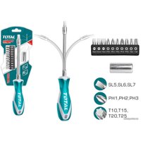 Набор отвертка с битами Total THT250FL1206 (12 предметов)