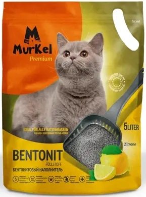 Наполнитель для туалета MurKel Бентонит 5л (лимон)