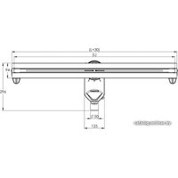 Трап/канал Berges Wasserhaus Super Line 550 (матовый хром)