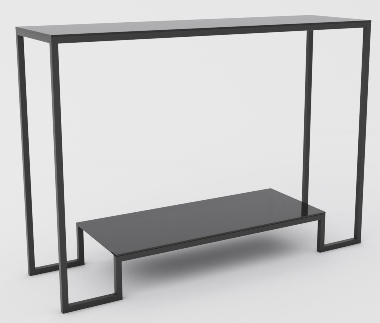 

Консольный стол Hype Mebel Голд гласс 80x35 (черный/стекло черное)