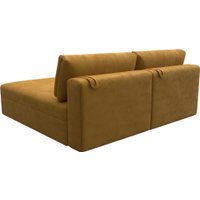 Угловой диван Лига диванов Лига-060 НПБ угол универсальный 129507 (велюр Brut 10 желтый)