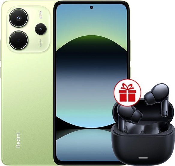 Xiaomi Redmi Note 14 8GB/256GB wersja międzynarodowa (zielony) + słuchawki Xiaomi Redmi Buds 6 Lite (czarny) w promocji