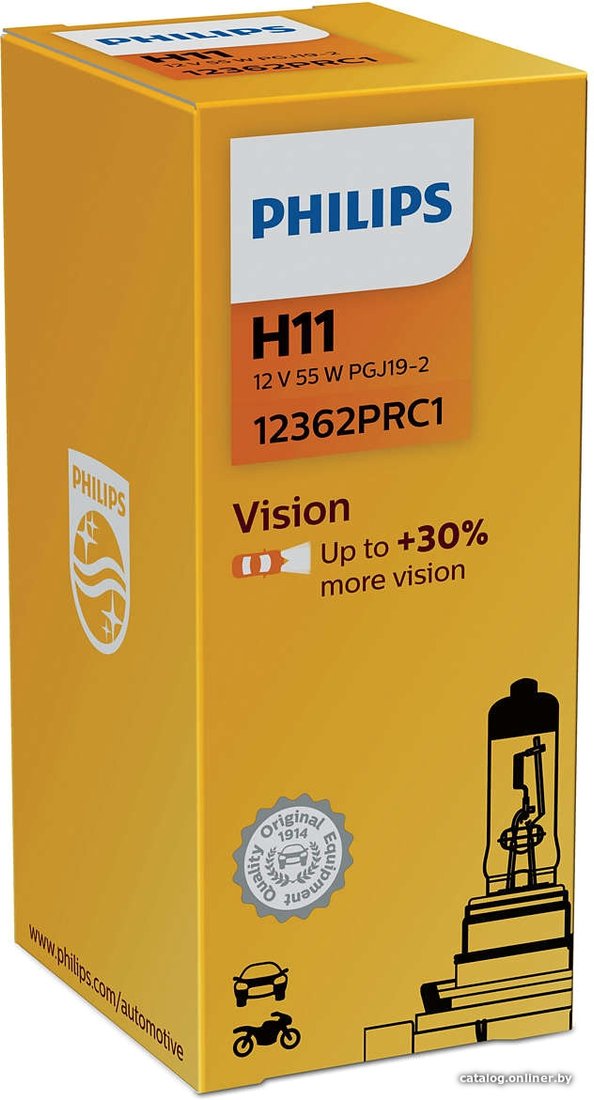 Галогенная лампа Philips H11 Vision +30% 1шт