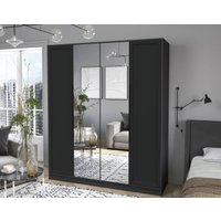 Шкаф распашной Интерлиния Концепт Тренд КТ-Ш4(з) (антрацит/черный)