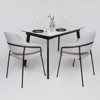 Кухонный стол Алвест AV 1209 120-160х80 (мрамор белый/черный)