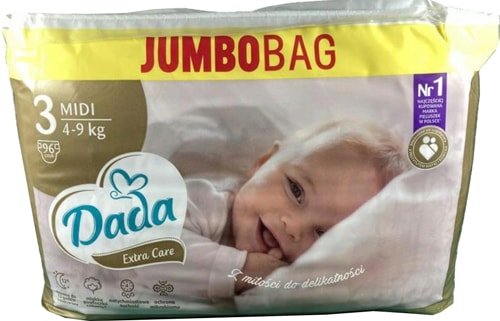 

Подгузники Dada Extra Care Midi 3 Jumbo Bag (96 шт)