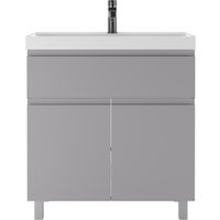  Домино Тумба под умывальник Unit 80 Graffo В1 (светло-серый матовый)