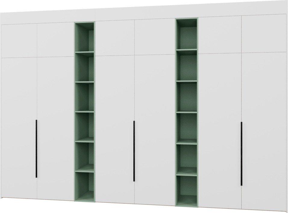 

Шкаф распашной Рэйгрупп Рэй S257-В18-2-EBZ В18-2 (дуб элисон/белый премиум/зеленый самшит)