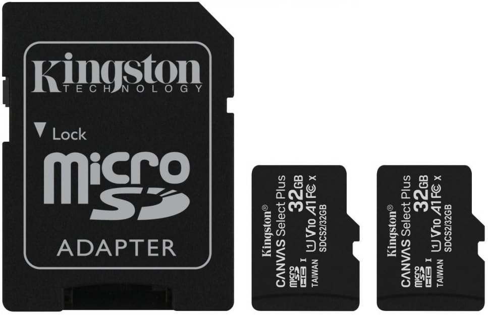 

Карта памяти Kingston Canvas Select Plus microSDHC 2x32GB (с адаптером)