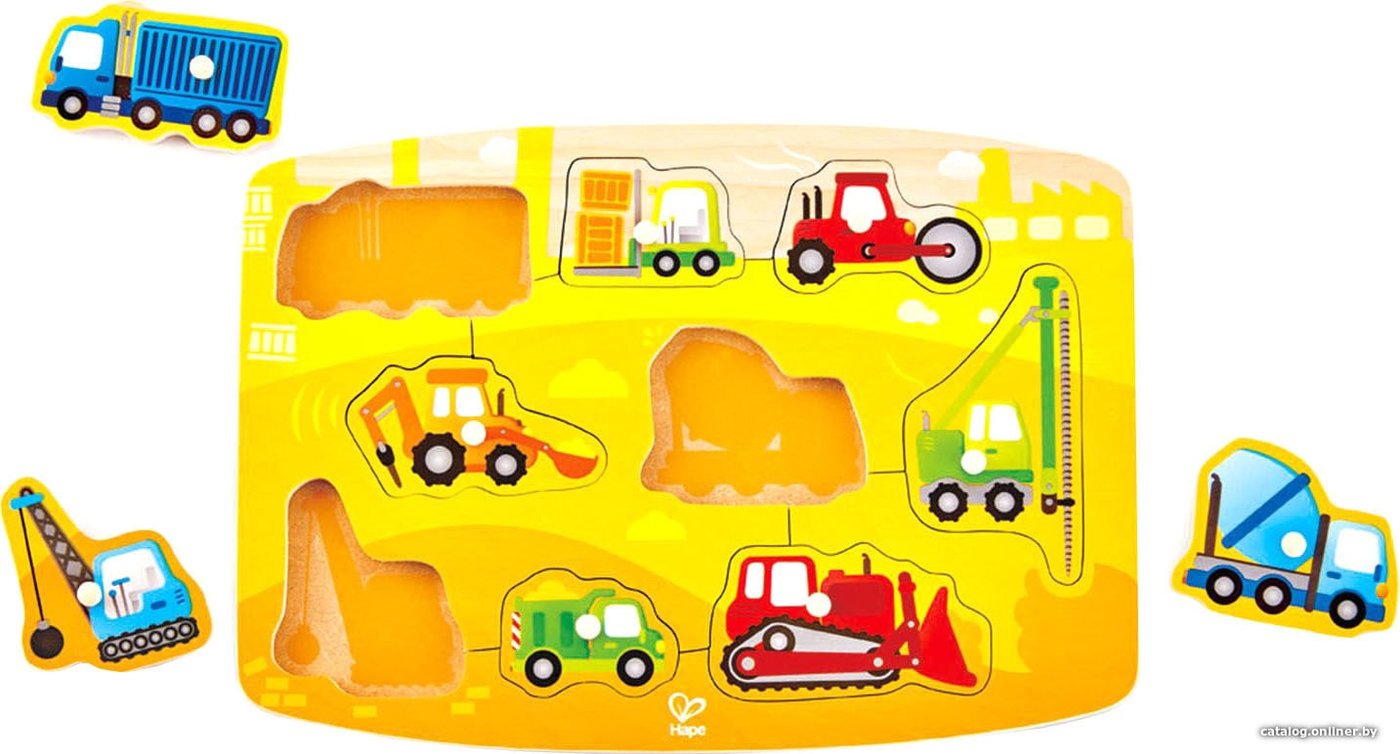 Мозаика/пазл Hape Строительная техника E1407