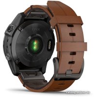 Умные часы Garmin Epix Sapphire Gen 2 (черный титан/каштановый кожа)