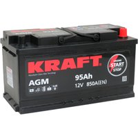 Автомобильный аккумулятор KRAFT AGM 95 R+