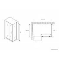 Душевой уголок Abber Schwarzer Diamant AG301105-S905