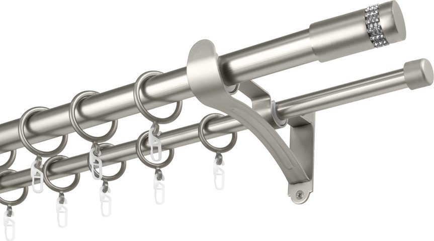 

Карниз для штор Sundays Home Волна Имидж 25мм+16мм двухрядный (сатин, 1.8м)