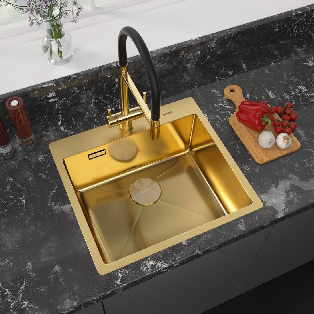 

Кухонная мойка ZorG ZRN 5055 Premium PVD Gold