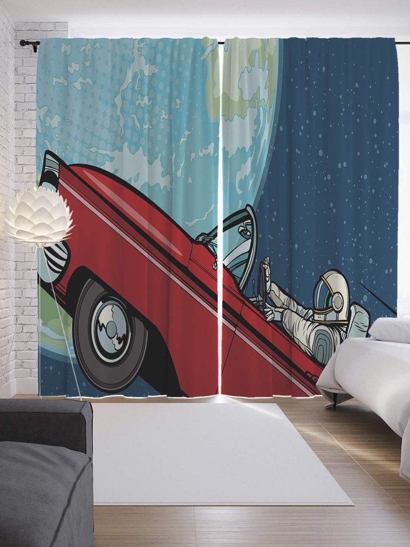 

Комплект штор JoyArty Тесла в космосе p_62112 (145x265)