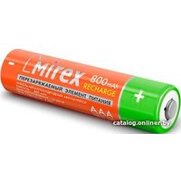 Аккумулятор Mirex AAA 800mAh 4 шт HR03-08-E4