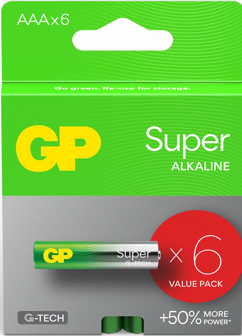 Батарейка GP Super G-Tech LR03/24AETA21-2GVPSBV6